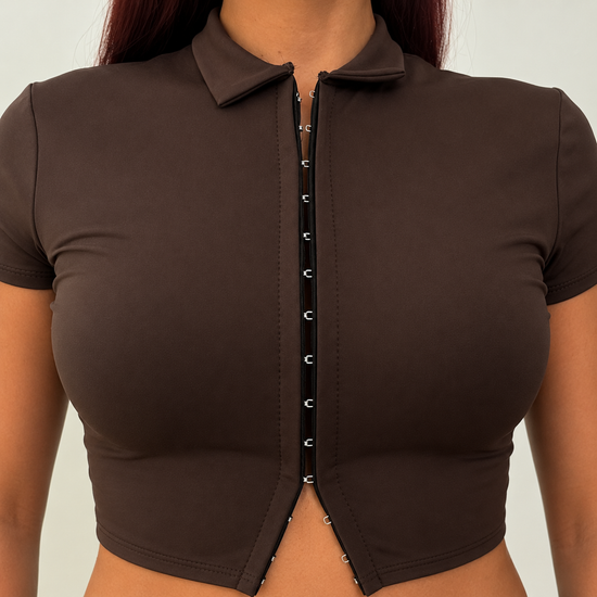 Brown Eclipse Crop Top
