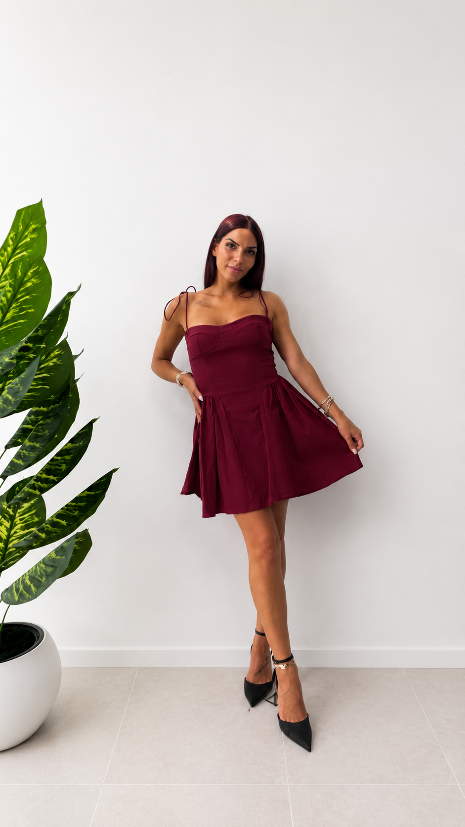 Burgundy Belle Dress