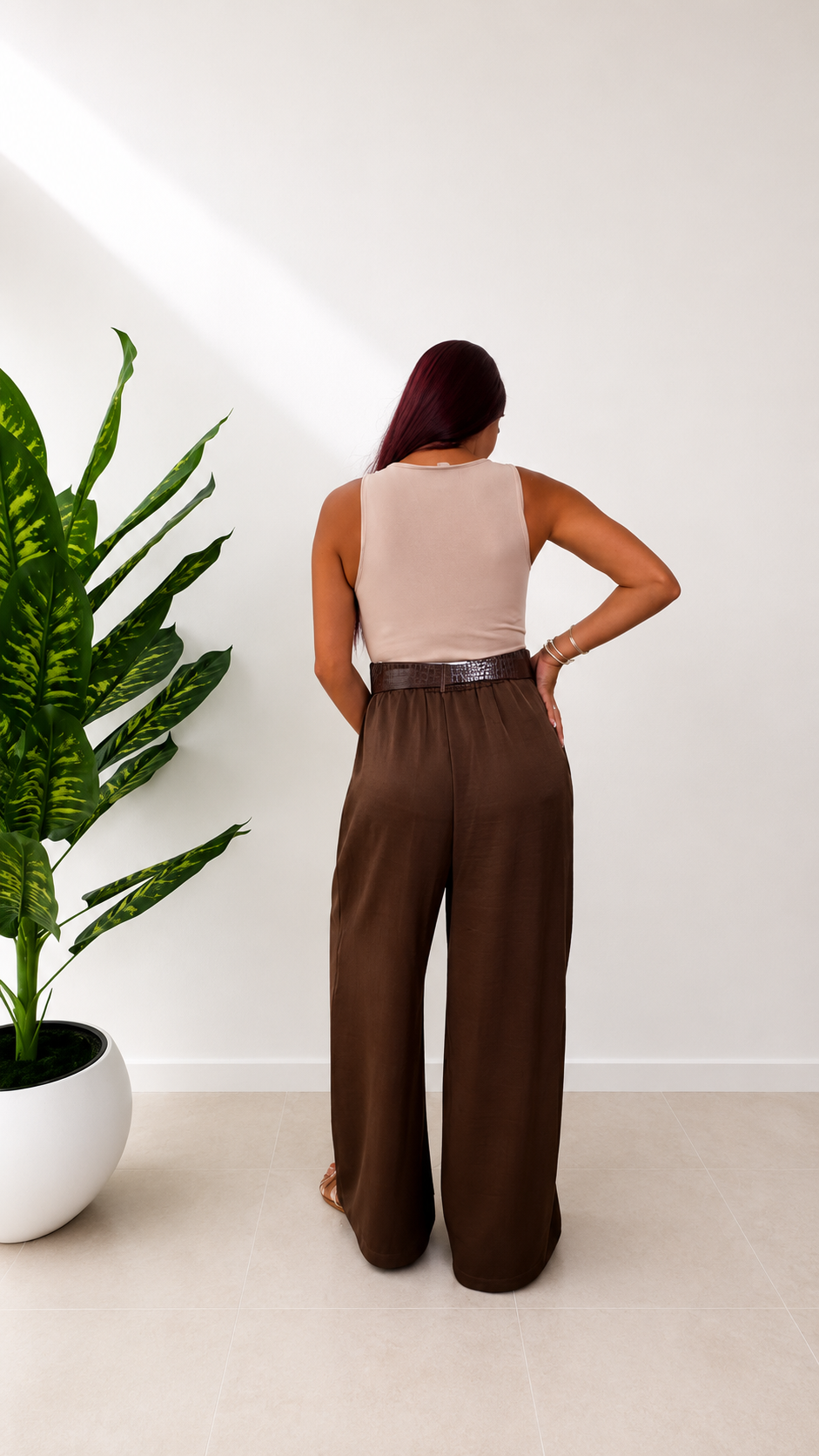Espresso Satin Pants
