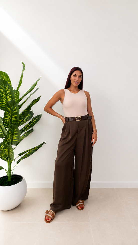 Espresso Satin Pants